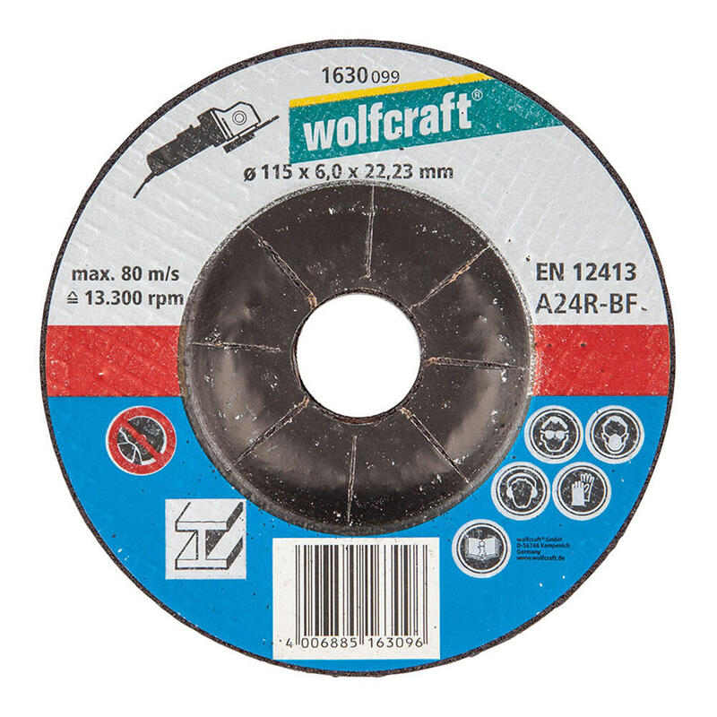 Pack De 5 Unidades - Disco De Desbaste Ø115x6,0x22,23mm. 1630099 Wolfcraft