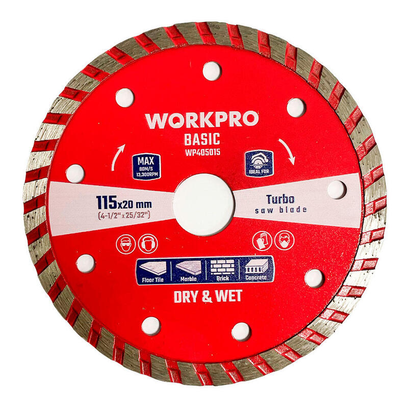 Pack De 5 Unidades - Disco Diamantado Continuo Turbo Basic, Ø115 X 20 Mm