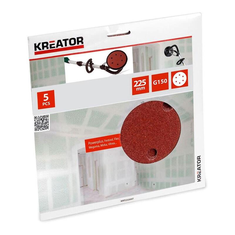 Pack De 5 Unidades - Disco Lija Cartón Yeso Ø225 Mm G150, Blister 5 Uds