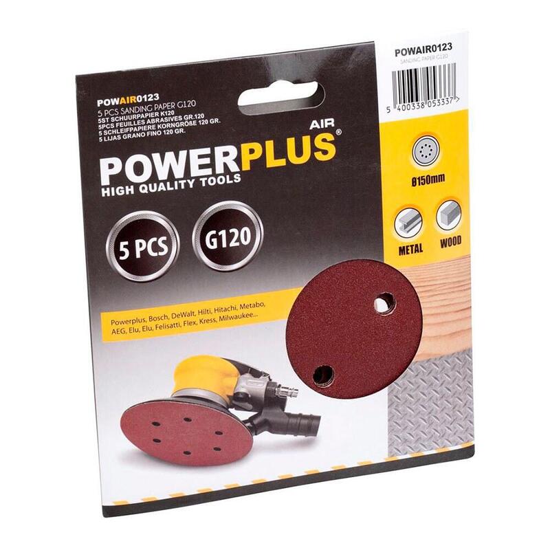Pack De 5 Unidades - Disco Lija Ø150 Mm G120, Blister 5 Uds