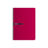 Pack De 5 Unidades Enri Cuaderno Espiral 100 Hojas 4x4 Tapas Duras 4º Rojo