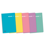 Pack De 5 Unidades Enri Plus 4º Cuaderno Espiral 4x4 - Tapa De Plastico - 80 Hojas 90gr - Colores Surtidos