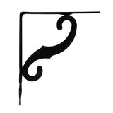Pack De 5 Unidades - Escuadra Ornamental Plm05 Negro 155 X 110 Mm