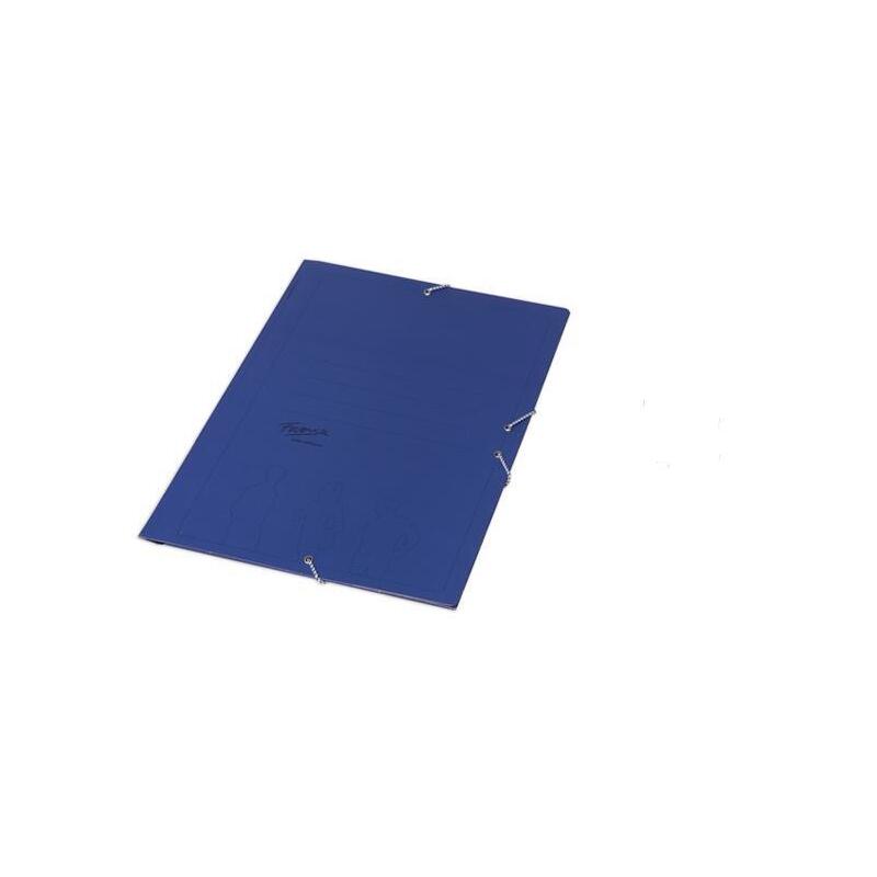 Pack De 5 Unidades Fabrisa Carpeta De Gomas Azul Basica Con Tres Solapas Folio