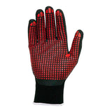 Pack De 5 Unidades - Guante Nailon / Licra Con Palma Nitrilo Foam/Puntos, Agility® Dots, Negro Y Rojo, T-8 M