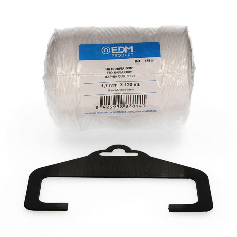 Pack De 5 Unidades - Hilo Rafia 600/1 Bobina 220g/120m Blanco Edm