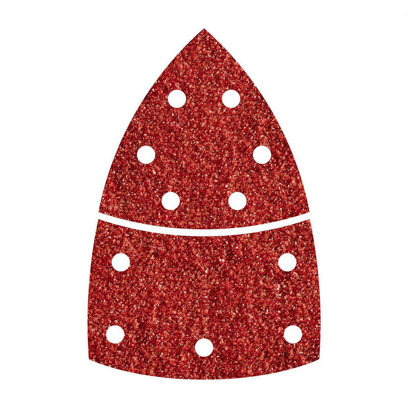 Pack De 5 Unidades - Hojas De Lijar Adhesivas De Corindón Perforadas Triangular, Grano 120, Pack 10 Uds