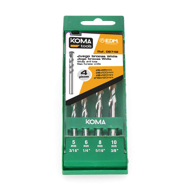 Pack De 5 Unidades - Juego 4 Brocas Widia Standard Koma Tools