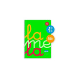 Pack De 5 Unidades Lamela Cuaderno Espiral 80h Folio 90gr Cuadrovía 4mm C/Margen Cubierta Pp Verde Fluorescente