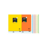 Pack De 5 Unidades Lamela Recambio Pro 4 Taladros 100h A4 90gr Cuadrovía 3mm Multiasignaturas 5 Colores