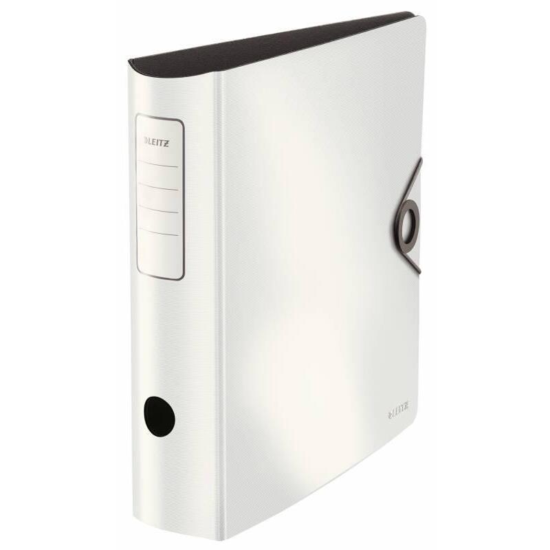 Pack De 5 Unidades Leitz Archivador De Palanca Active Solid - Mecanismo De 180°, 75mm - Capacidad 500 Hojas A4 - Cierre Elastico - Fundas Interiores - Lomo Redondeado - Blanco Pp Polyfoam