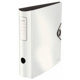 Pack De 5 Unidades Leitz Archivador De Palanca Active Solid - Mecanismo De 180°, 75mm - Capacidad 500 Hojas A4 - Cierre Elastico - Fundas Interiores - Lomo Redondeado - Blanco Pp Polyfoam