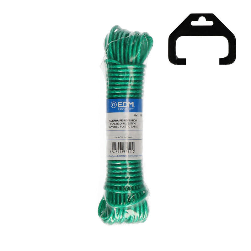 Pack De 5 Unidades - Madeja Plastico Revestido Pvc Tendedero 10m Verde Edm