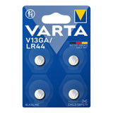 Pack De 5 Unidades - Micro Pila De Botón Alcalina Lr44 - V13ga 1,5 V Ø11,6 X 5,4 Mm Blister 4 Uds