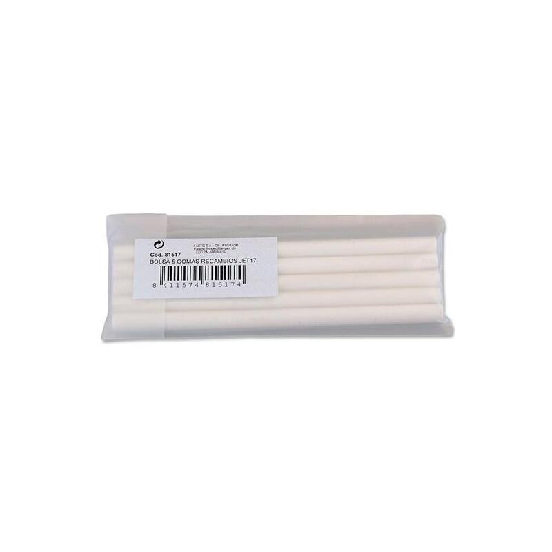 Pack De 5 Unidades Milan Recambio De Goma De Borrar Para Jet Eraser