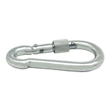 Pack De 5 Unidades - Mosquetón Bombero Con Seguro, Msq02, Acero Galvanizado, 9 X 90 Mm