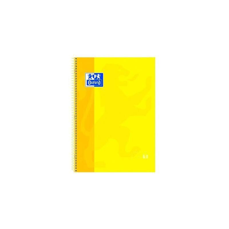 Pack De 5 Unidades Oxford Cuaderno Classic Europeanbook 1 Write&Erase 80h A4+ 5x5mm Microperforado Tapa Extradura Amarillo