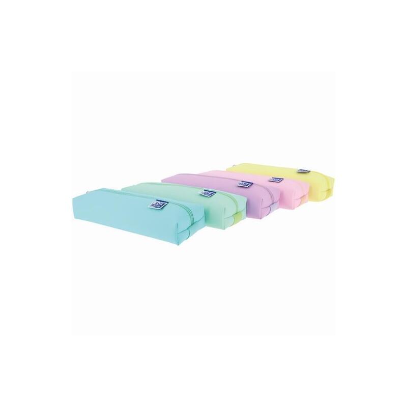 Pack De 5 Unidades Oxford Estuche Live & Go Rectangular Mediano Esponjoso C/Surtidos Pastel