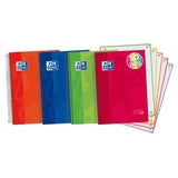 Pack De 5 Unidades Oxford Europeanbook 5 Cuaderno Espiral Formato A4+ Cuadriculado 5x5mm - 120 Hojas - Tapa Extradura Acabado Brillante - 5 Bandas De Color - Colores Surtidos