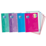 Pack De 5 Unidades Oxford Europeanbook 5 Cuaderno Espiral Formato A4+ Cuadriculado 5x5mm - 120 Hojas - Tapa Extradura Acabado Brillante - 5 Bandas De Color - Colores Surtidos Tendencia