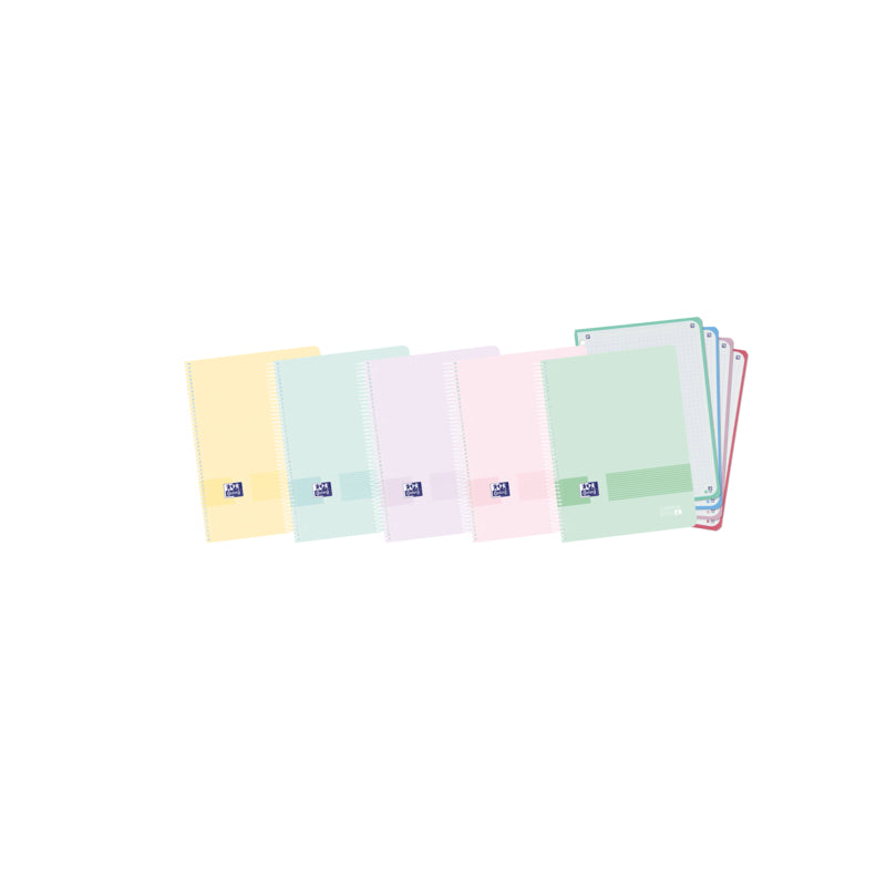 Pack De 5 Unidades Oxford Live & Go A5+ Europeanbook - Tapa De Plastico - 120 Hojas - Colores Surtidos