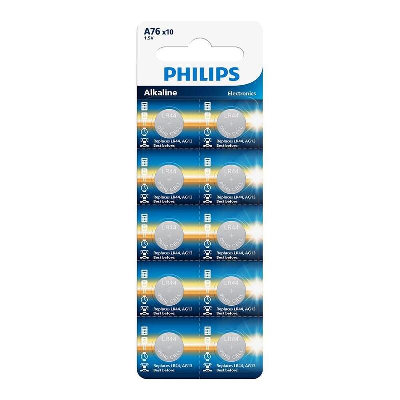Pack De 5 Unidades - Pila Alcalina Lr44, 1,5v, A76 Ag13 G13 357 Lr1154, 10 Uds, Blíster