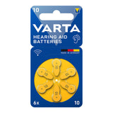 Pack De 5 Unidades - Pila Para Audífonos Varta Hearing Aid Batteries 10 (Blister 6 Unid.)
