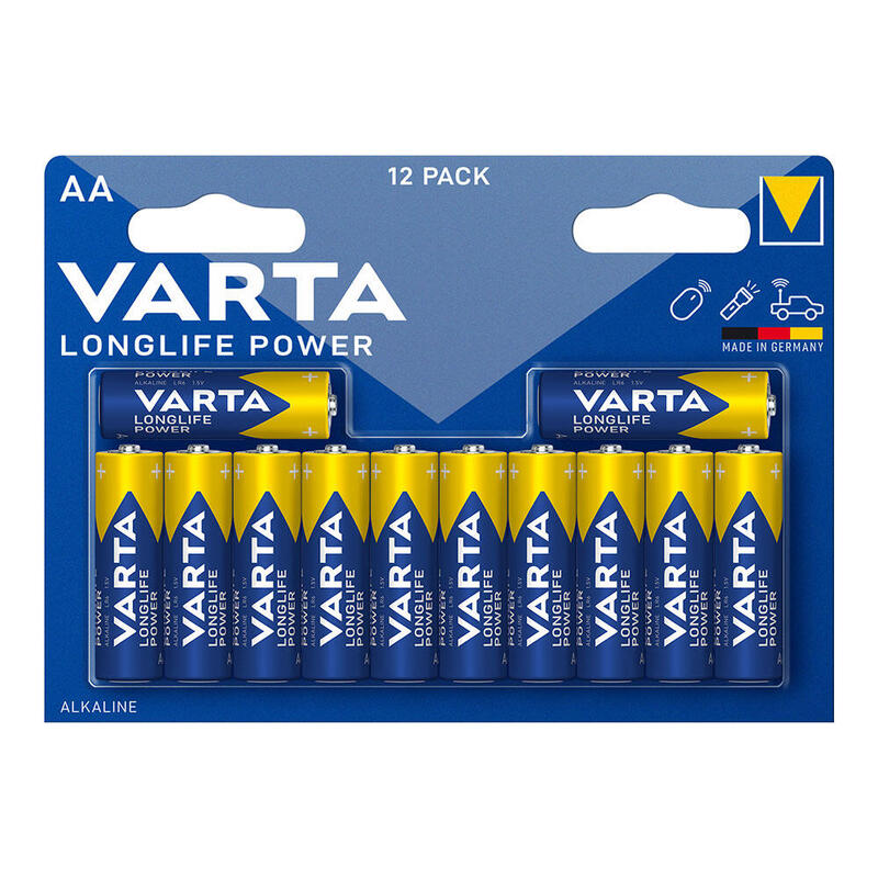 Pack De 5 Unidades - Pila Varta Alkalina Longlife Power Aa - Lr06 (Blister 12 Unid.) Ø14,5x50,5mm