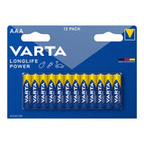 Pack De 5 Unidades - Pila Varta Alkalina Longlife Power Aaa - Lr03 (Blister 12 Unid.) Ø10,5x44,5mm