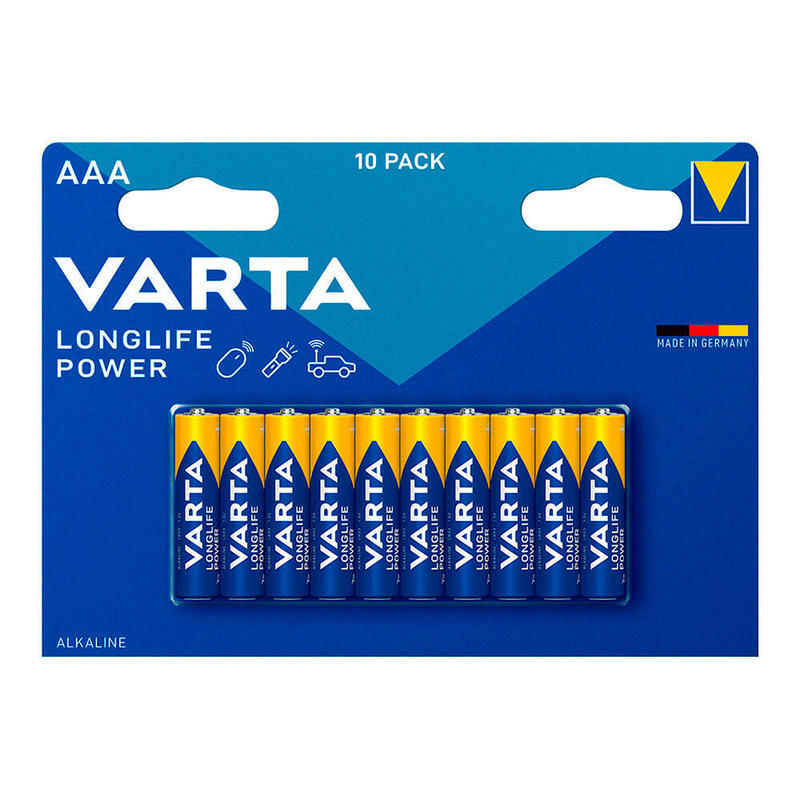 Pack De 5 Unidades - Pila Varta Longlife Power Aaa - Lr03 (Blister 10 Unid.) Ø10,5x44,5mm