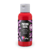 Pack De 5 Unidades - Pintura Textil Rojo, 80 Ml