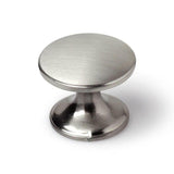 Pack De 5 Unidades - Pomo Para Mueble, Modelo 756, De Zamak Con Acabado Níquel Satinado, Ø32 Mm