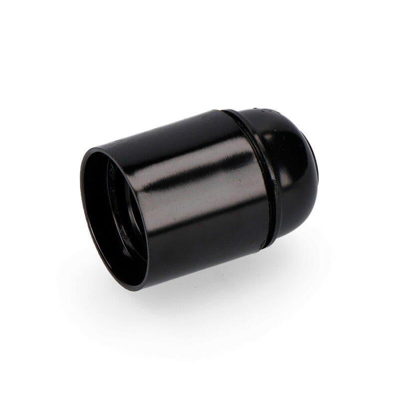 Pack De 5 Unidades - Portalamparas De Bakelita Reforzado E27 Negro (Envasado) (22285) Edm