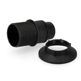 Pack De 5 Unidades - Portalamparas E14 Semiroscado + Arandela 44025 Envasado Negro Solera