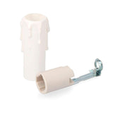 Pack De 5 Unidades - Portalamparas E14 + Vela Mediana Porcelana Envasado 44125