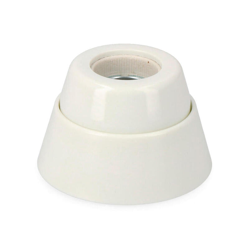 Pack De 5 Unidades - Portalamparas E27 Zocalo Recto Porcelana Envasada Edm