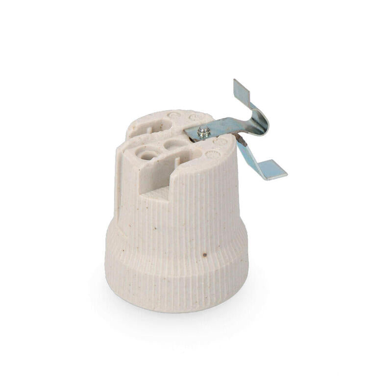 Pack De 5 Unidades - Portalamparas Porcelana E-27 Para Plafones Envasado Solera