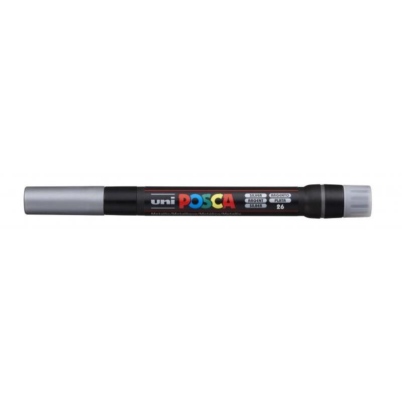 Pack De 5 Unidades Posca Pcf-350 Marcador De Pintura - Punta Acrilica Estilo Pincel - Tinta Pigmentada Base Al Agua -