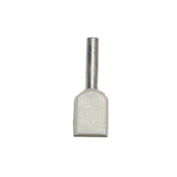 Pack De 5 Unidades - Puntera Aislada 00,50 Mm², Doble, Blanca, 100 Uds