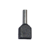 Pack De 5 Unidades - Puntera Aislada 01,50 Mm², Doble, Negra, 100 Uds