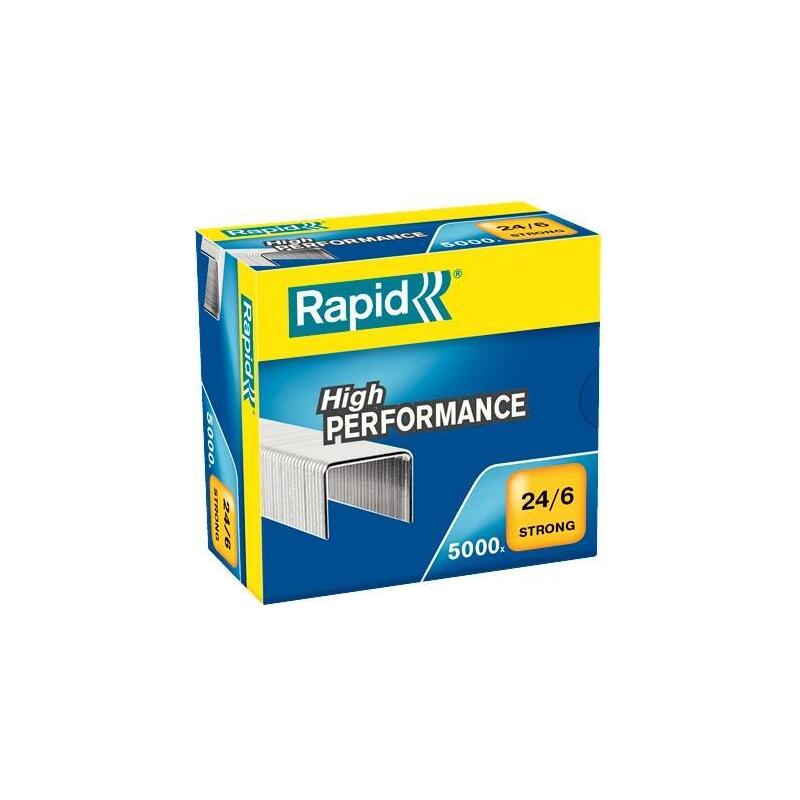 Pack De 5 Unidades Rapid Grapas Strong 24/6 Galvanizada Caja De 5000