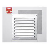 Pack De 5 Unidades - Rejilla Con Mosqitera. Aluminio 0.6 Natural 150x150mm (G)