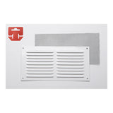 Pack De 5 Unidades - Rejilla Con Mosquitera. Aluminio 0.6 Blanco Lacado 300x150mm (G)