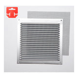 Pack De 5 Unidades - Rejilla Con Mosquitera. Aluminio 0.6 Natural 170x170mm (G)