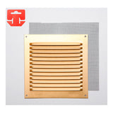 Pack De 5 Unidades - Rejilla Con Mosquitera. Aluminio 0.8 Oro 150x150mm (G)