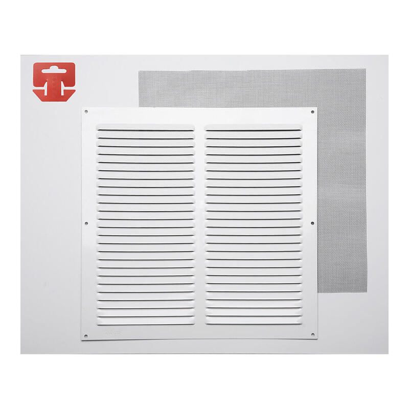 Pack De 5 Unidades - Rejilla Con Mosquitera De Alumnio 0.6 Blanco Lacado 300x300mm (G)