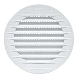 Pack De 5 Unidades - Rejilla Ventilación Redonda Empotrable Con Mosquitera Ø90mm Abs Blanca