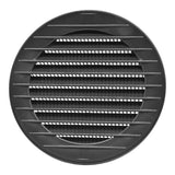 Pack De 5 Unidades - Rejilla Ventilación Redonda Empotrable Con Mosquitera Ø100mm Abs Gris Antracita