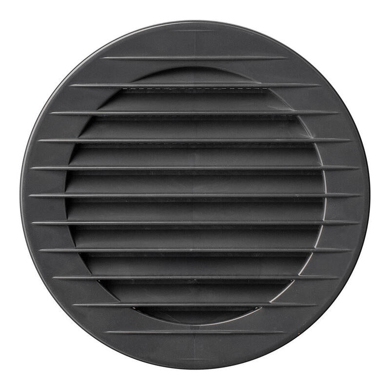 Pack De 5 Unidades - Rejilla Ventilación Redonda Empotrable Con Mosquitera Ø125mm Abs Gris Antracita