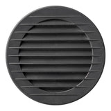 Pack De 5 Unidades - Rejilla Ventilación Redonda Empotrable Con Mosquitera Ø125mm Abs Gris Antracita
